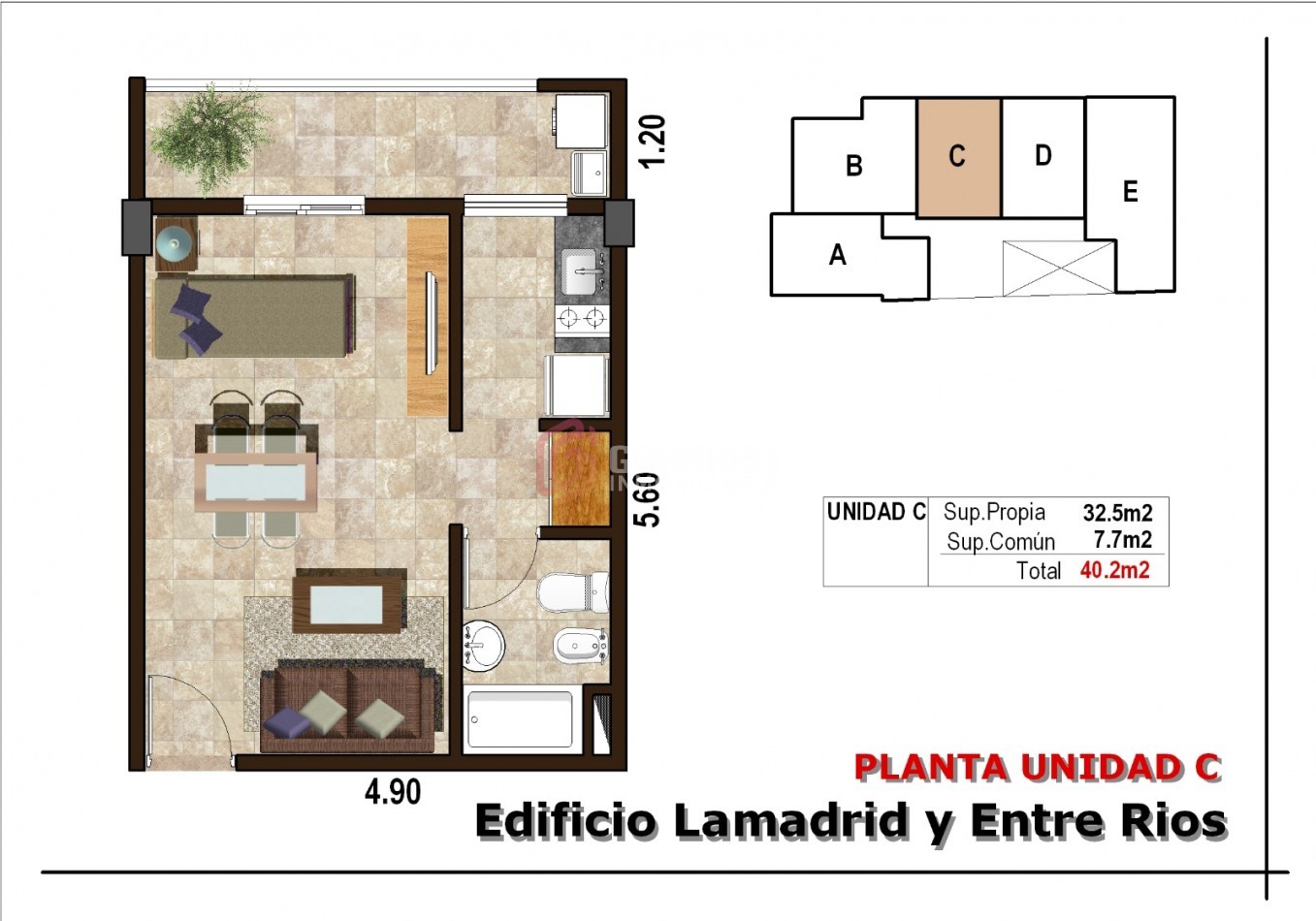 HERMOSO MONOAMBIENTE EN BARRIO SUR - LAMADRID Y ENTRE RIOS
